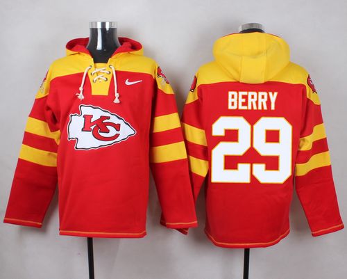 Nike Chiefs #29 Eric Berry Red Player Pullover NFL Hoodie - Click Image to Close